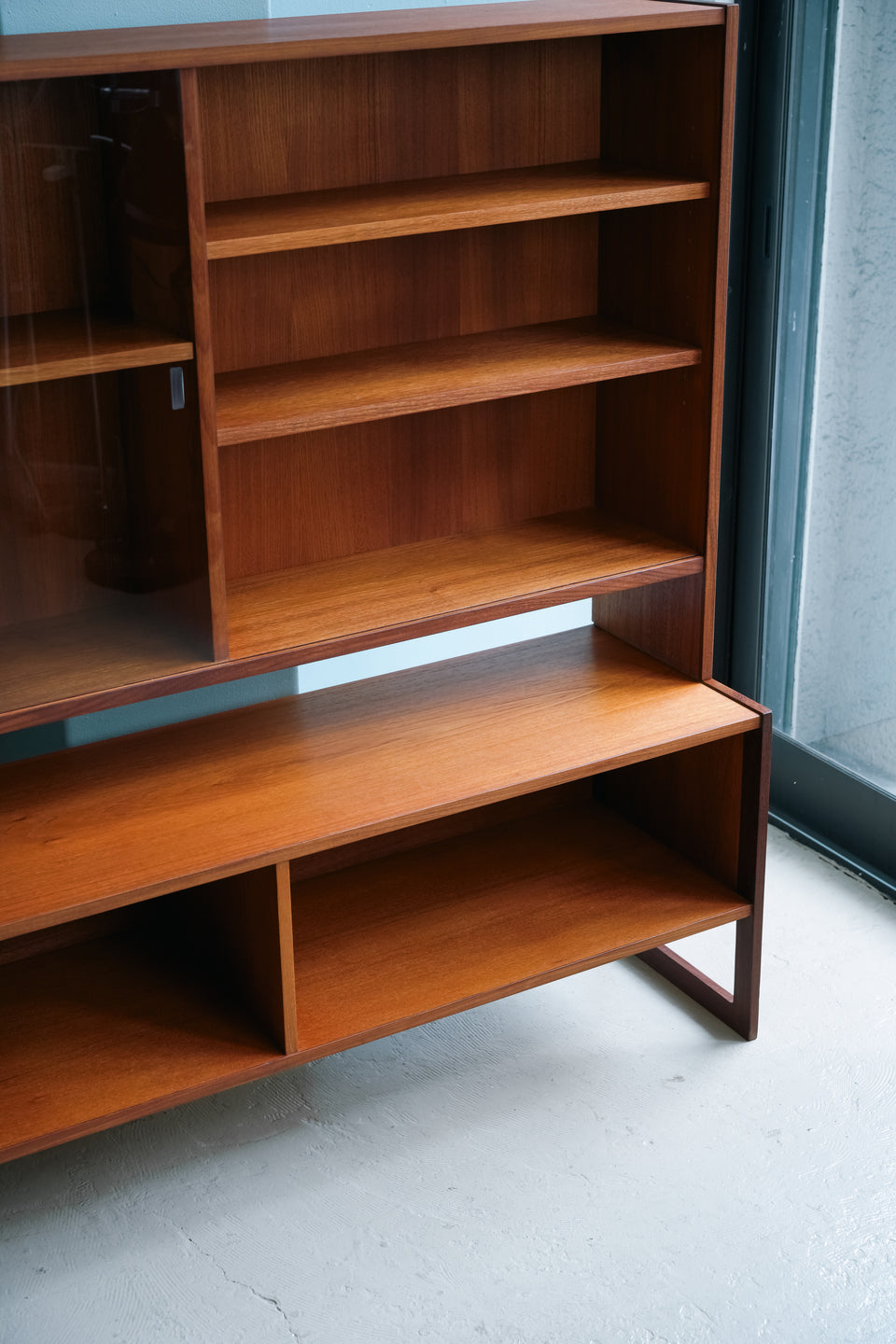 Swedish Vintage Glass Cabinet Shelf Arne Wahl-Iversen/スウェーデンヴィンテージ ガラスキャビネット シェルフ アルネ・ウォール・イヴェルセン