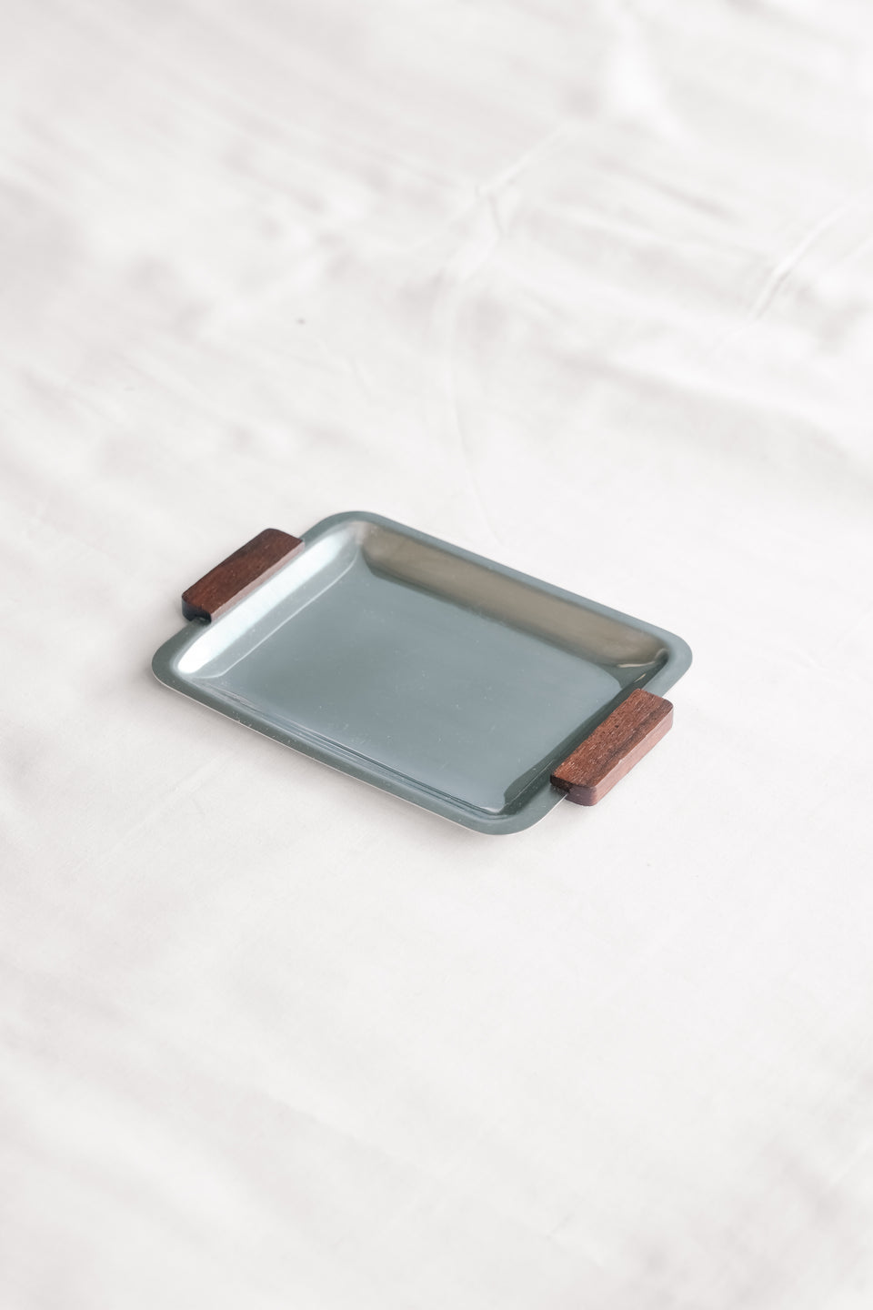 Swedish Vintage Rosewood Stainless Tray/スウェーデンヴィンテージ ステンレストレイ ローズウッド 北欧インテリア