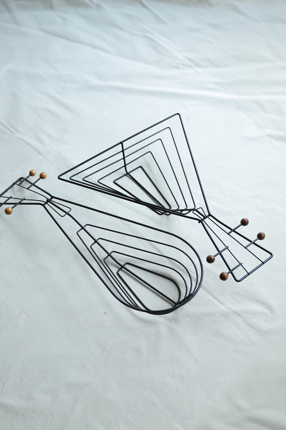 US Vintage Musical Instrument Wire Wall Deco Basket/アメリカヴィンテージ ワイヤーウォールデコ バスケット ミッドセンチュリー