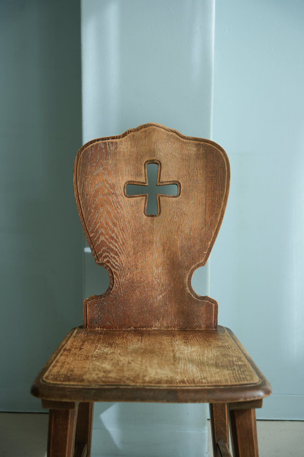 【本物オーク】ビンテージ　ハート型木製椅子　たのメル便 Wooden Chair 420815555684d7ad3ad9319efd1ff5