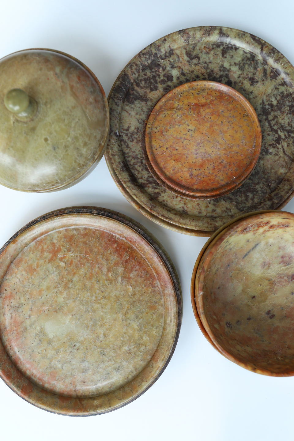 Vintage Marble Stone Plate Bowl/ヴィンテージ 石の器 プレート 大理石 レトロ