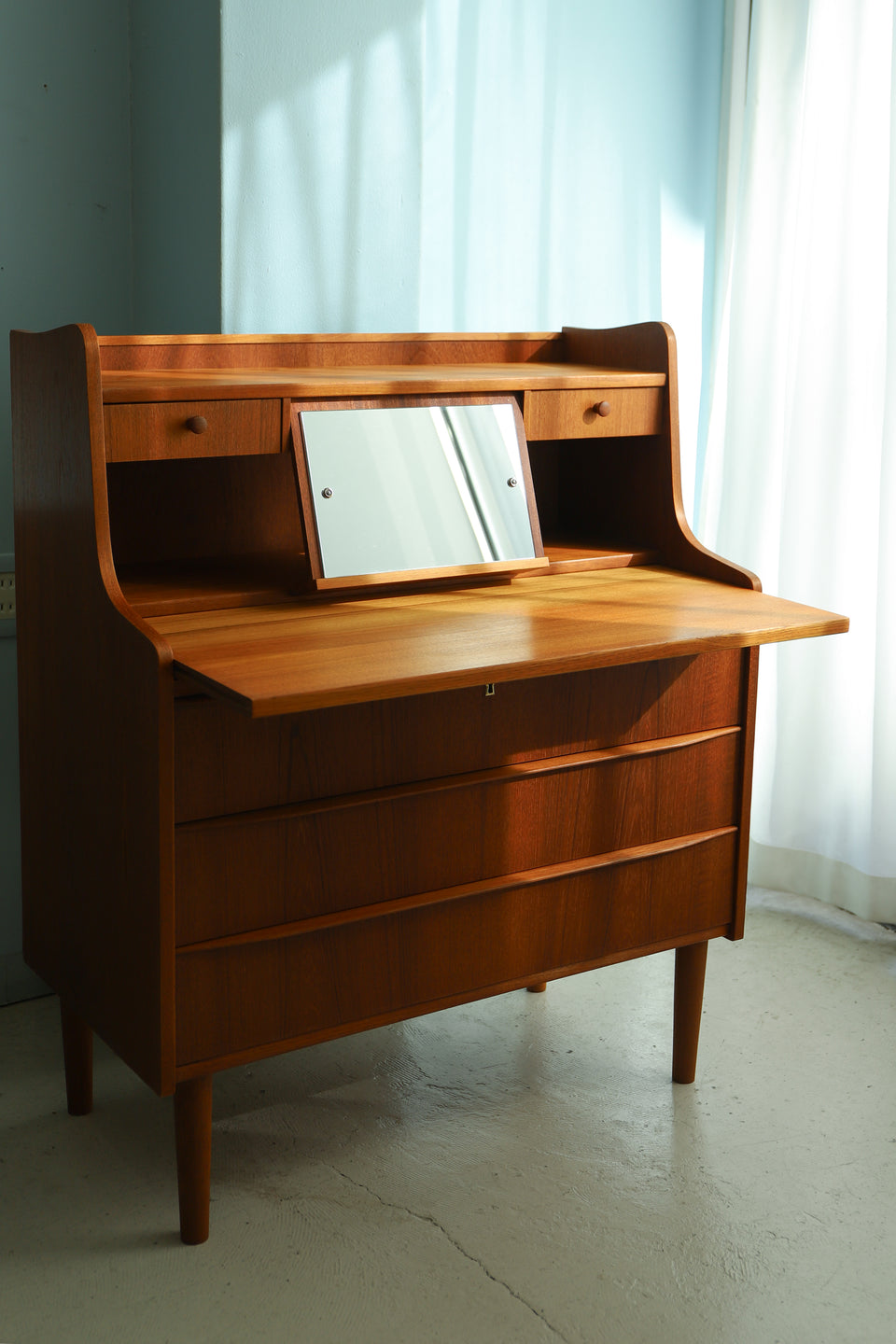 Writing Bureau Teakwood Danish Vintage/デンマークヴィンテージ ライティングビューロー チーク材 北欧家具