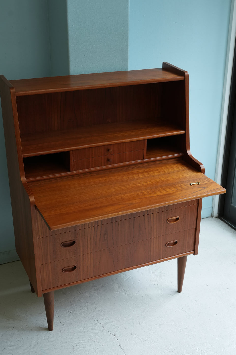 Writing Bureau Teakwood Danish Vintage/デンマークヴィンテージ ライティングビューロー チーク材 北欧家具