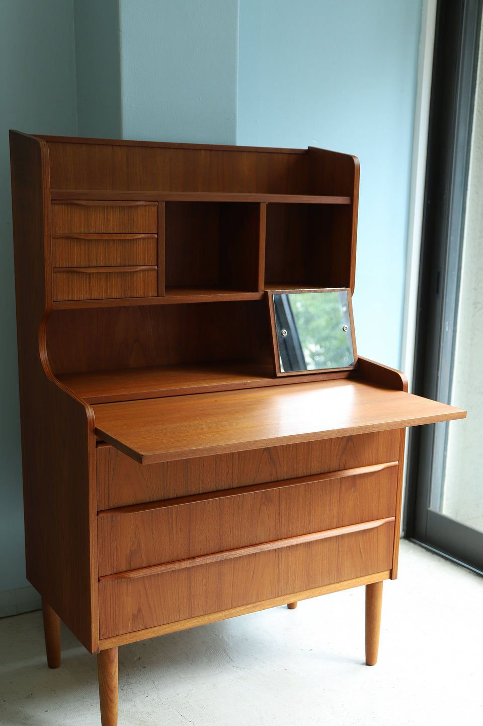 Writing Bureau with Mirror Danish Vintage/デンマークヴィンテージ ライティングビューロー ミラー付き ドレッサー 北欧家具