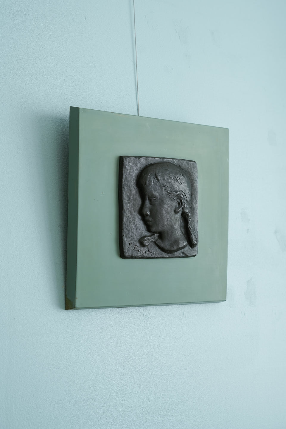 Yasutake Funakoshi Bronze Relief/舟越保武 レリーフ ブロンズ 少女 彫刻