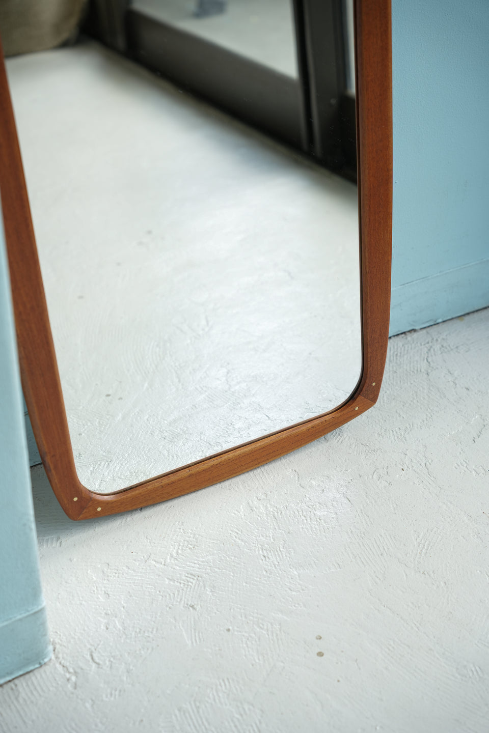Danish Vintage Wall Mirror Teak Frame/デンマークヴィンテージ 鏡 チーク材 ウォールミラー 北欧インテリア