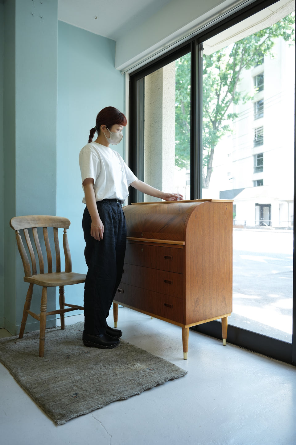 Rolltop Writing Bureau Swedish Vintage/スウェーデンヴィンテージ ロールトップ ライティングビューロー 北欧家具