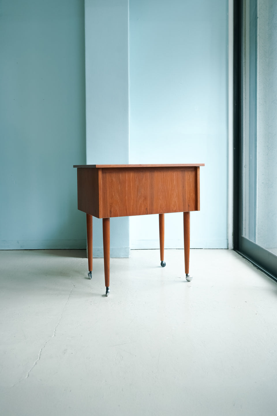 Danish Vintage Teak Sewing Table Wagon/デンマークヴィンテージ ソーイングテーブル ワゴン チーク材
