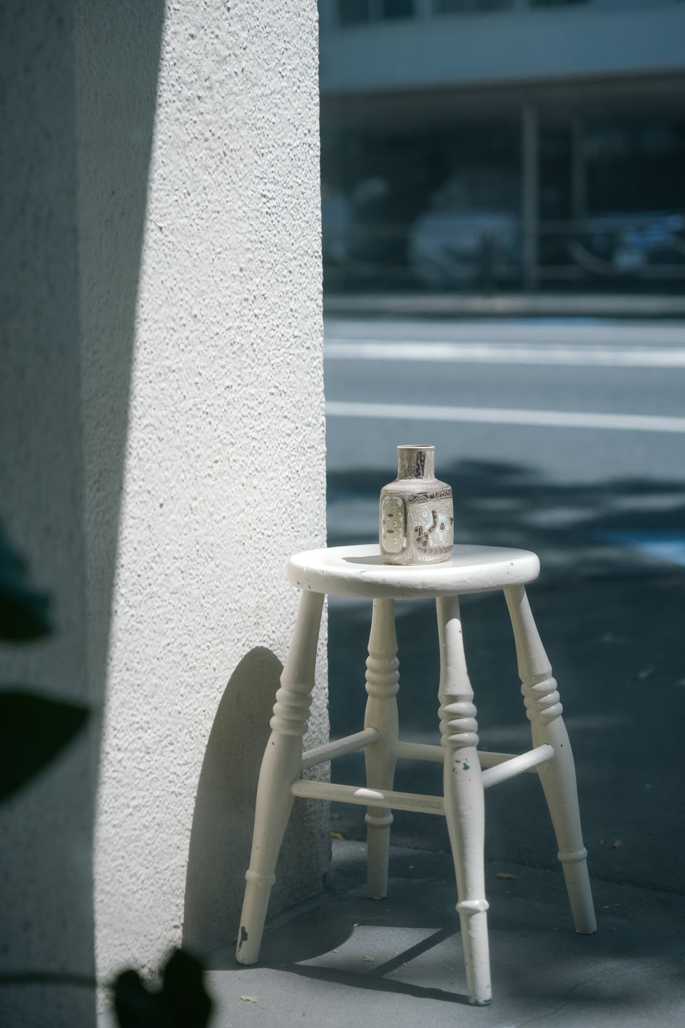 Euro Vintage Painted Stool/ヨーロッパヴィンテージ 丸いスツール