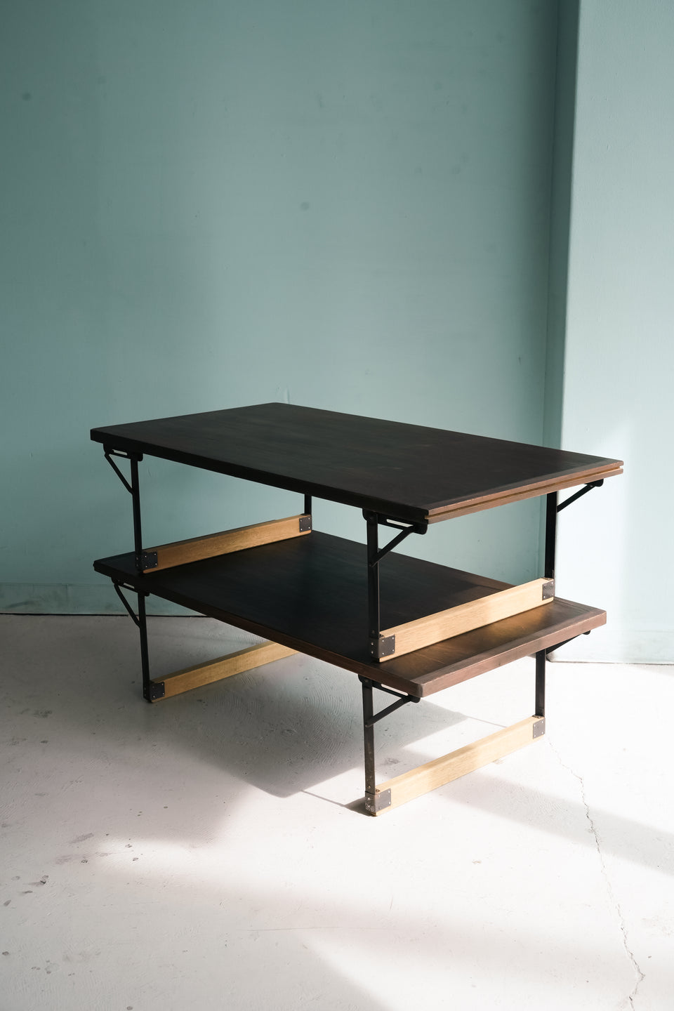 Japanese Vintage Folding Low Table/ジャパンヴィンテージ 裁ち台 作業台 折りたたみ ローテーブル 2台セット