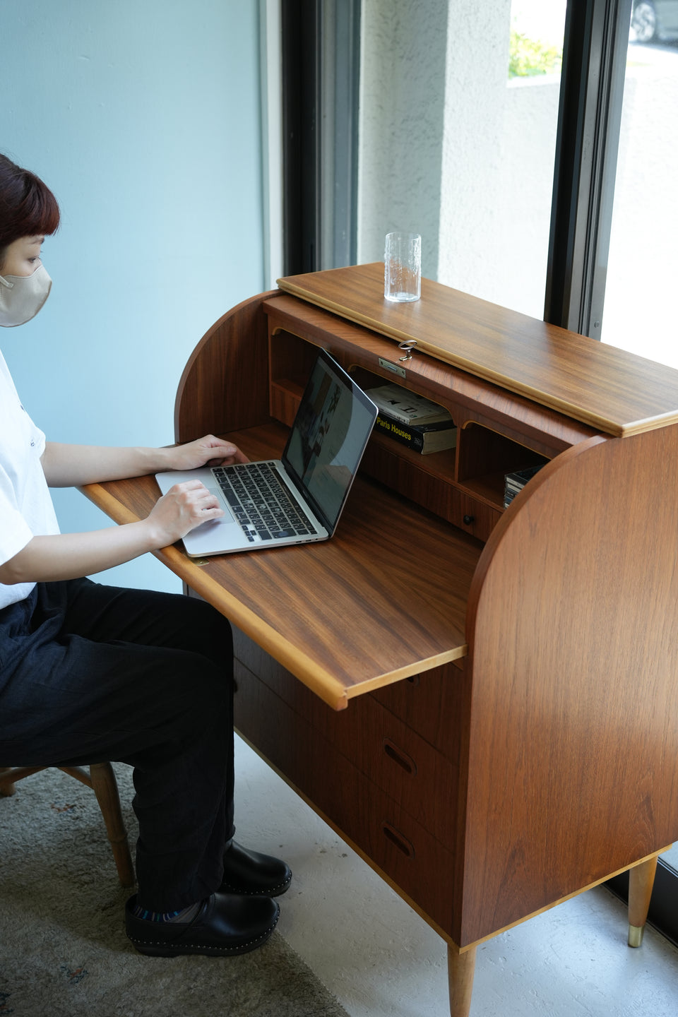 Rolltop Writing Bureau Swedish Vintage/スウェーデンヴィンテージ ロールトップ ライティングビューロー 北欧家具