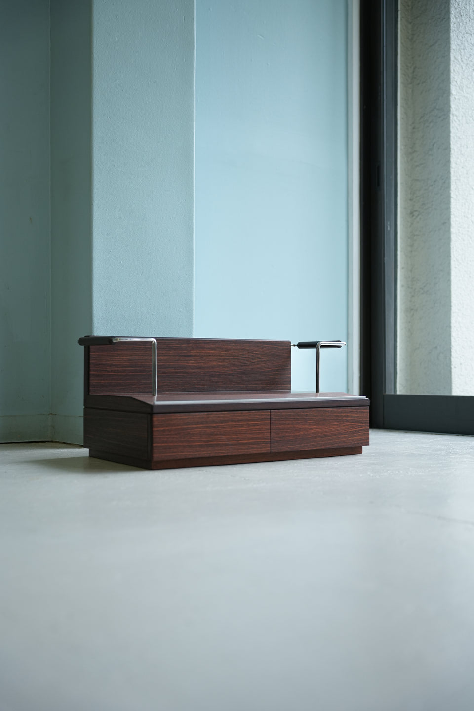 Vintage Rosewood Cassette Tape Drawer Cabinet/ヴィンテージ カセットテープ 卓上キャビネット ローズウッド材