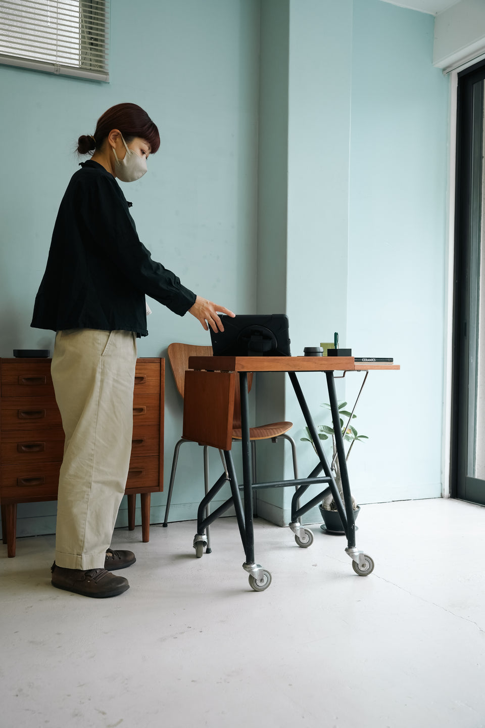 Danish Vintage Butterfly Caster Table/デンマークヴィンテージ バタフライキャスターテーブル 北欧家具