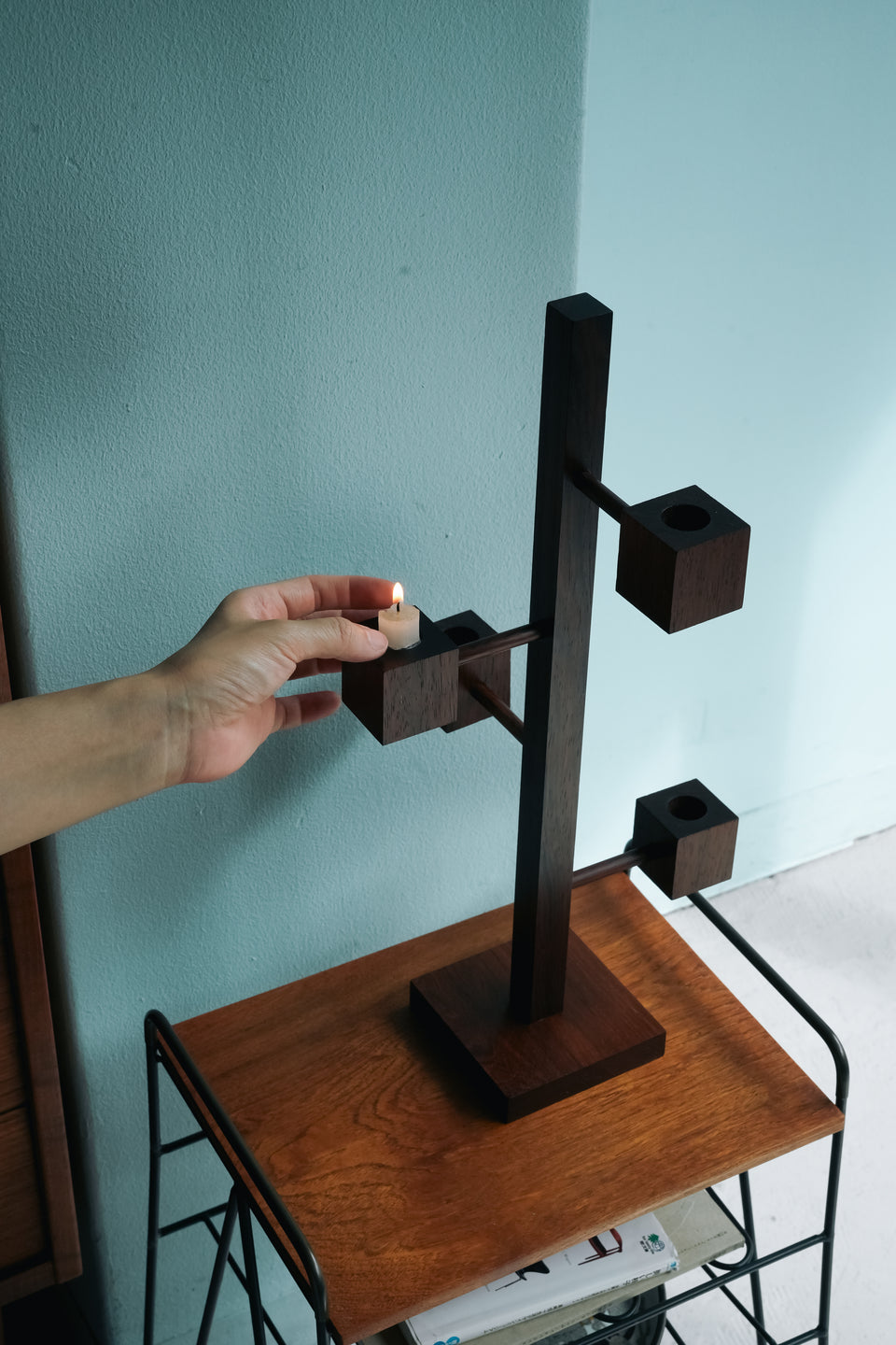 Danish Vintage Rosewood Candle Holder Stand/デンマークヴィンテージ キャンドルホルダー スタンド ローズウッド材 北欧インテリア