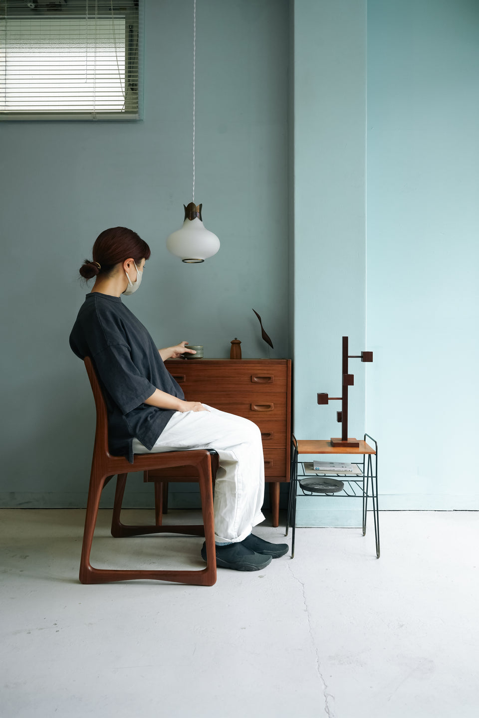 Danish Vintage Side Table Teak & Iron/デンマークヴィンテージ サイドテーブル チーク材 アイアン 北欧家具