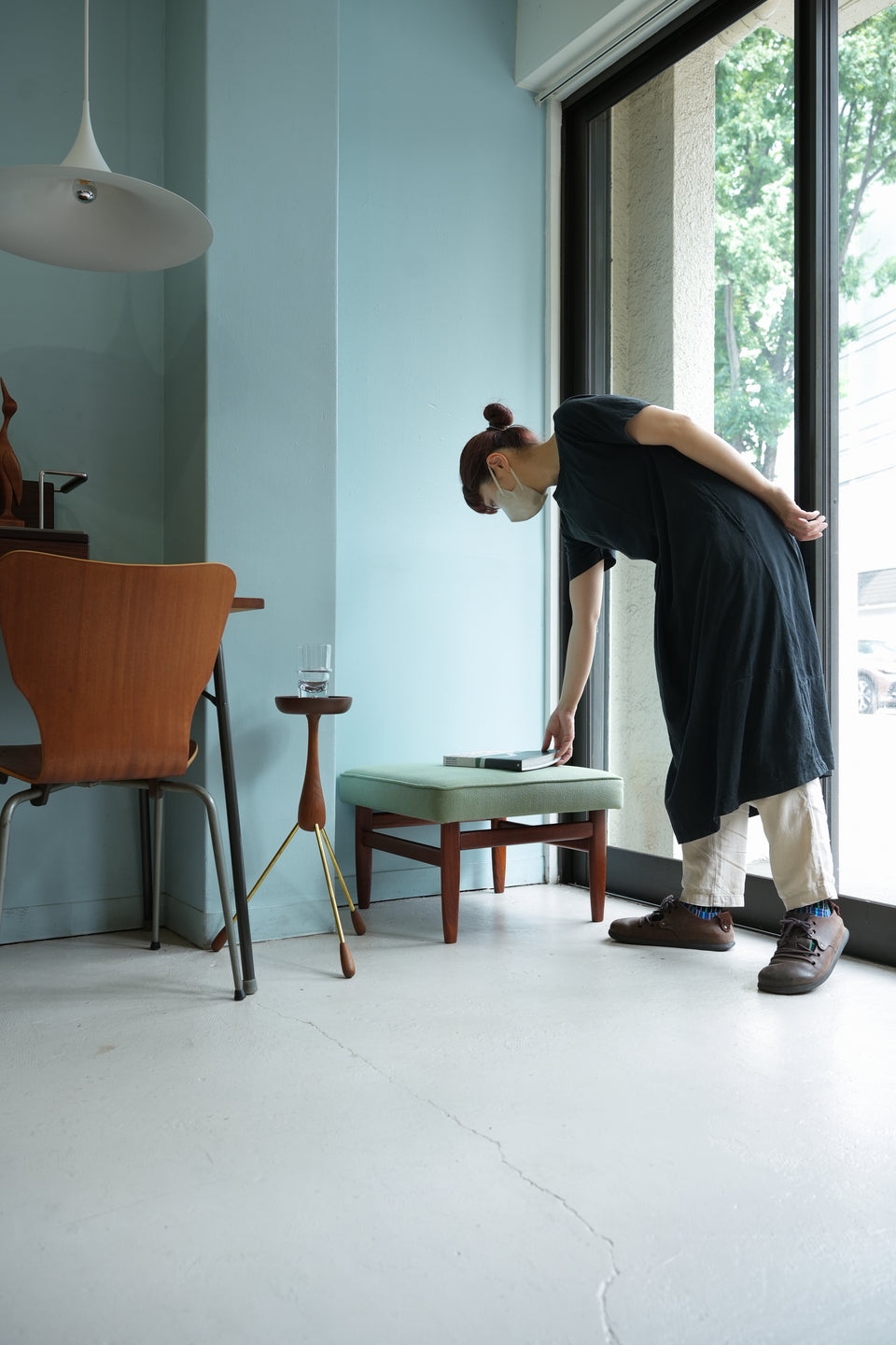 Scandinavian Vintage Foot Stool Ottoman/北欧ヴィンテージ オットマン 足置き チーク材