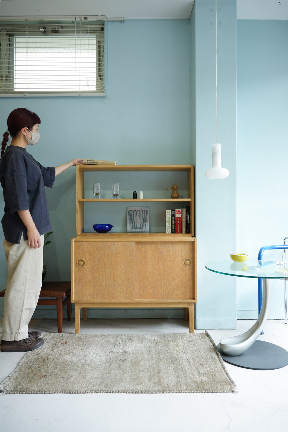 Scandinavian Vintage Oakwood Bookcase Open Shelf/北欧ヴィンテージ ブックケース オープンシェルフ オーク材 本棚