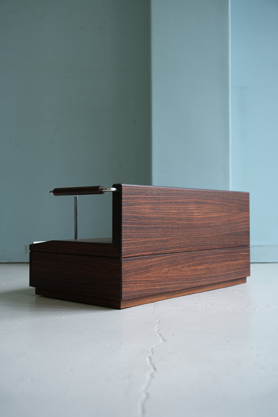 Vintage Rosewood Cassette Tape Drawer Cabinet/ヴィンテージ カセットテープ 卓上キャビネット ローズウッド材