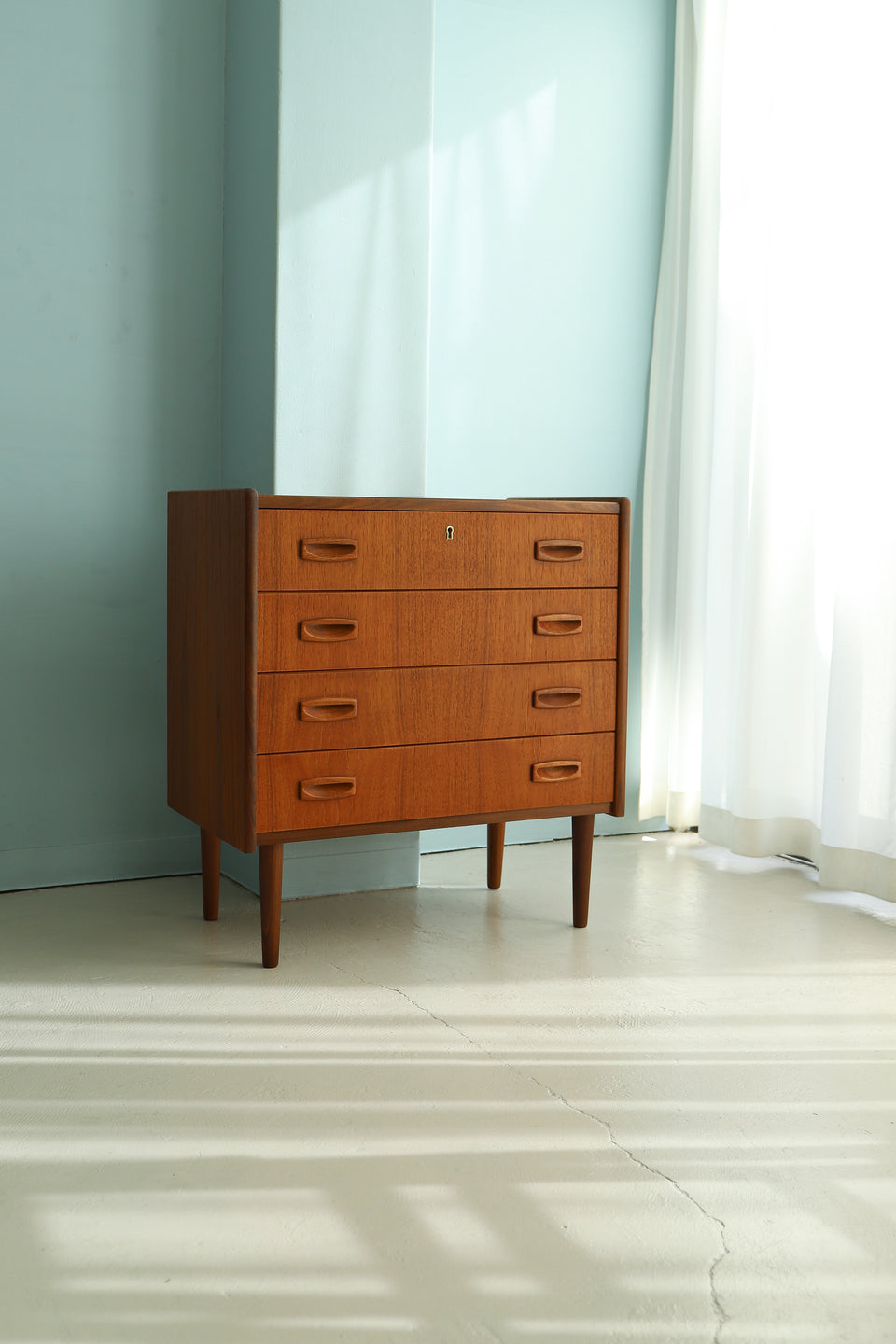 4drawer Chest Teakwood Danish Vintage/デンマークヴィンテージ 4段チェスト チーク材 北欧家具