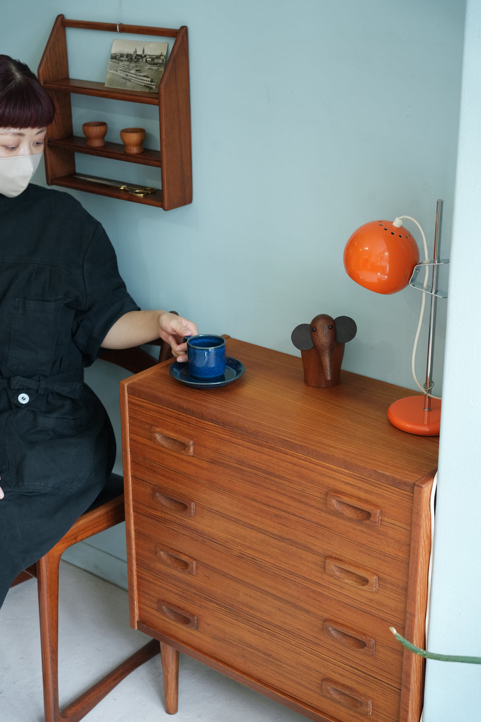 Danish Vintage Teakwood 4drawer Chest/デンマークヴィンテージ 4段チェスト チーク材 収納 北欧家具