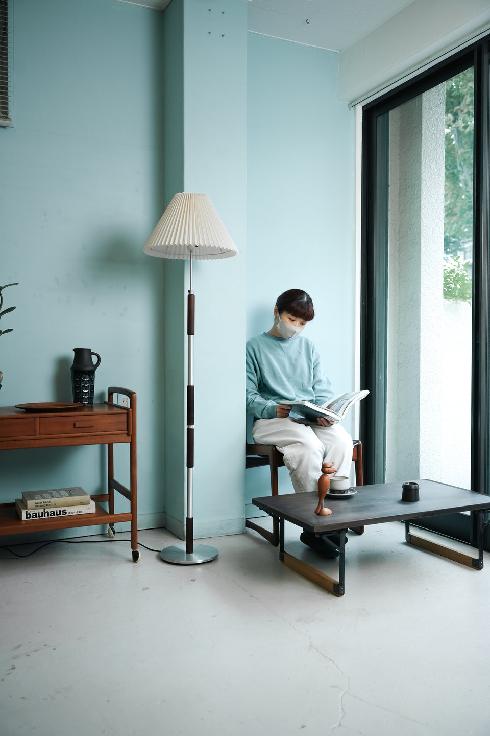 Danish Vintage Floor Stand Light Rosewood × Metal/デンマークヴィンテージ フロアスタンドライト ローズウッド材 照明 北欧インテリア