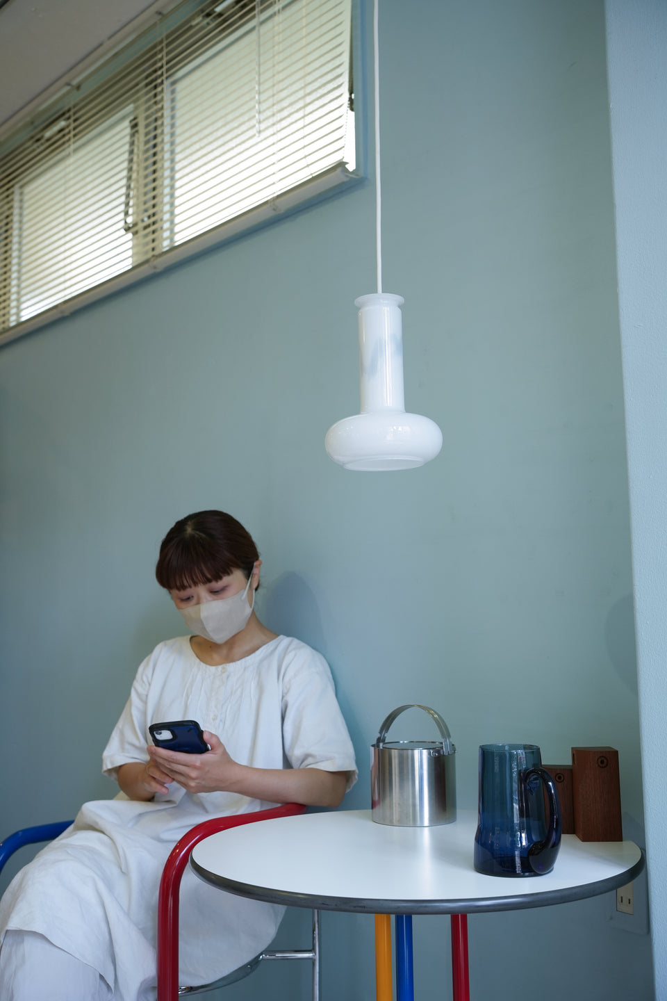 Holmegaard Pendant Light Blues Small Danish Vintage/デンマークヴィンテージ ホルムガード ペンダントライト ブルース シセ・ヴェアナー 北欧インテリア