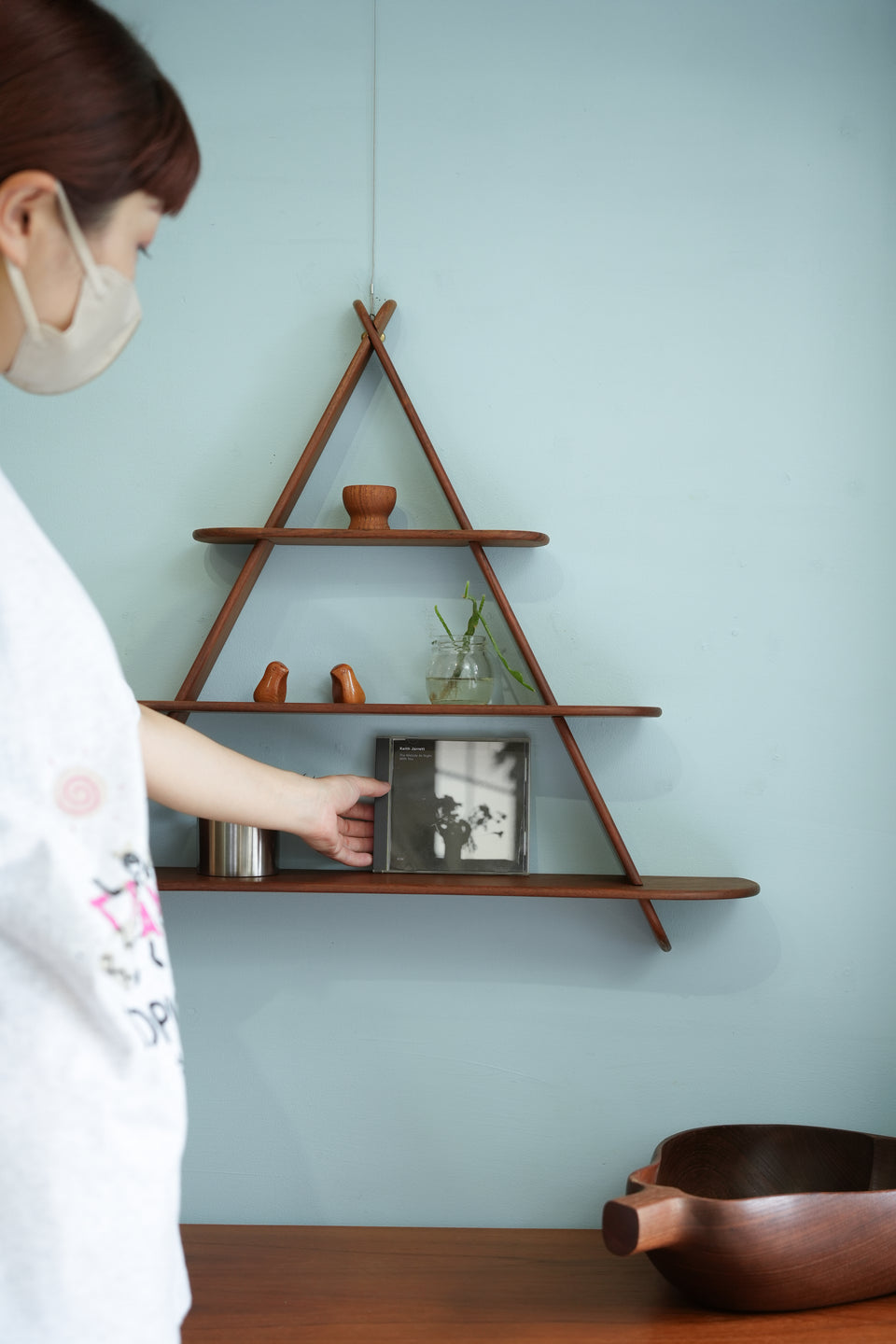 Triangle Shelf Amagerhylde Danish Vintage/デンマークヴィンテージ ウォールシェルフ アマーシェルフ チーク材 北欧インテリア