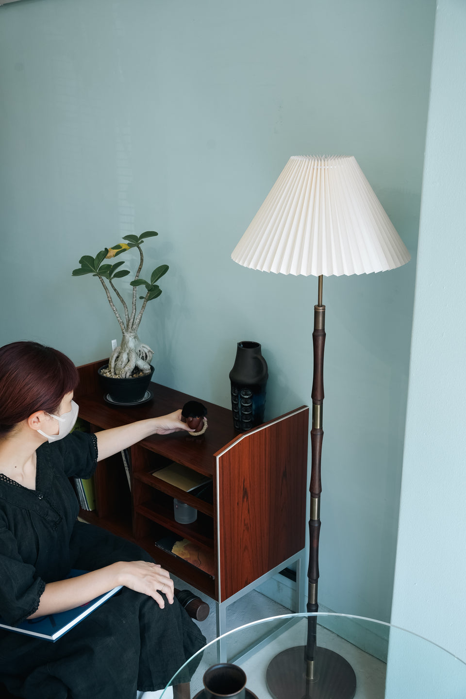 Danish Vintage Rosewood Brass Floor Stand Light/デンマークヴィンテージ フロアスタンドライト ローズウッド材 北欧インテリア