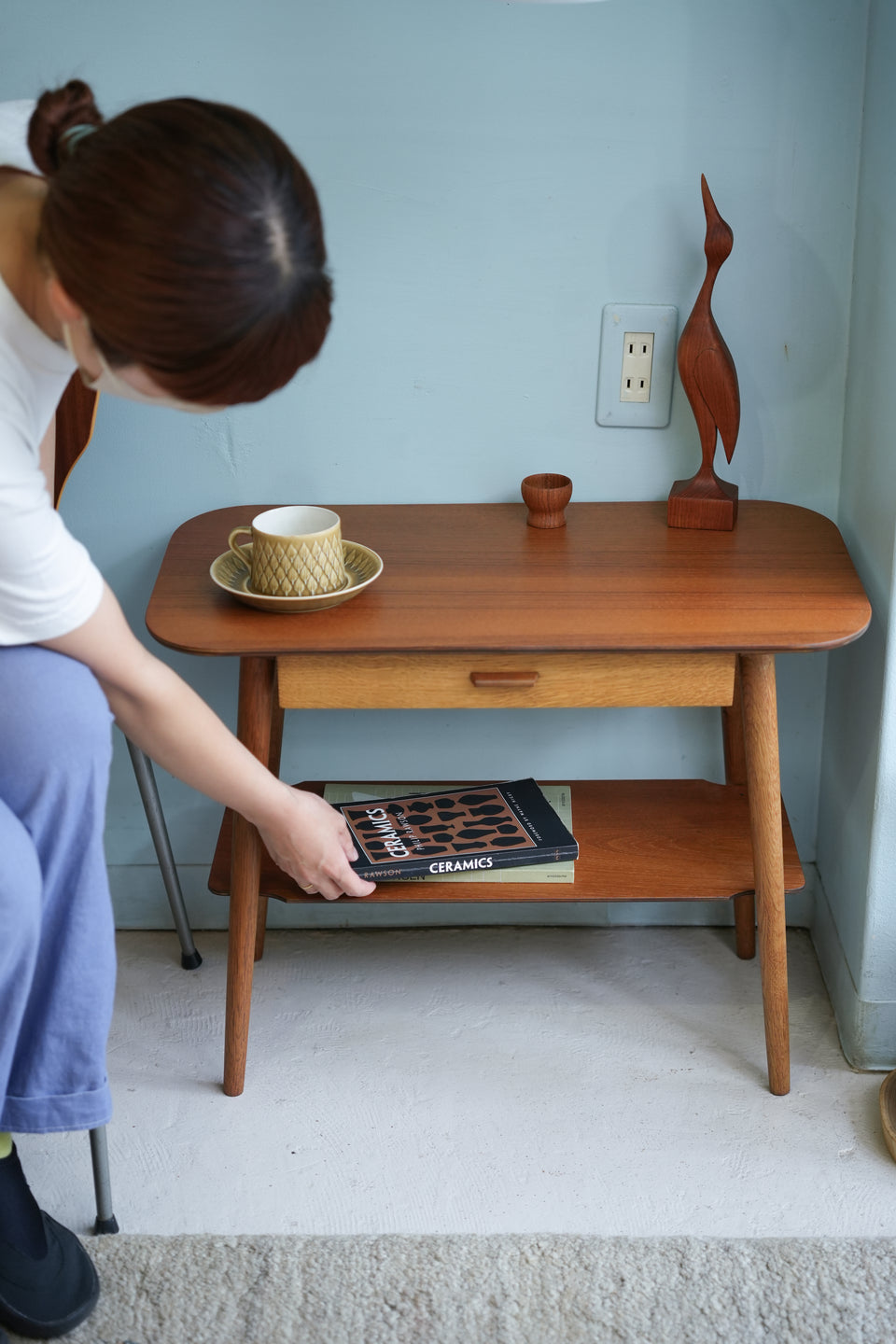 Danish Vintage Side Table with Drawer/デンマークヴィンテージ サイドテーブル 引き出し付き 北欧家具