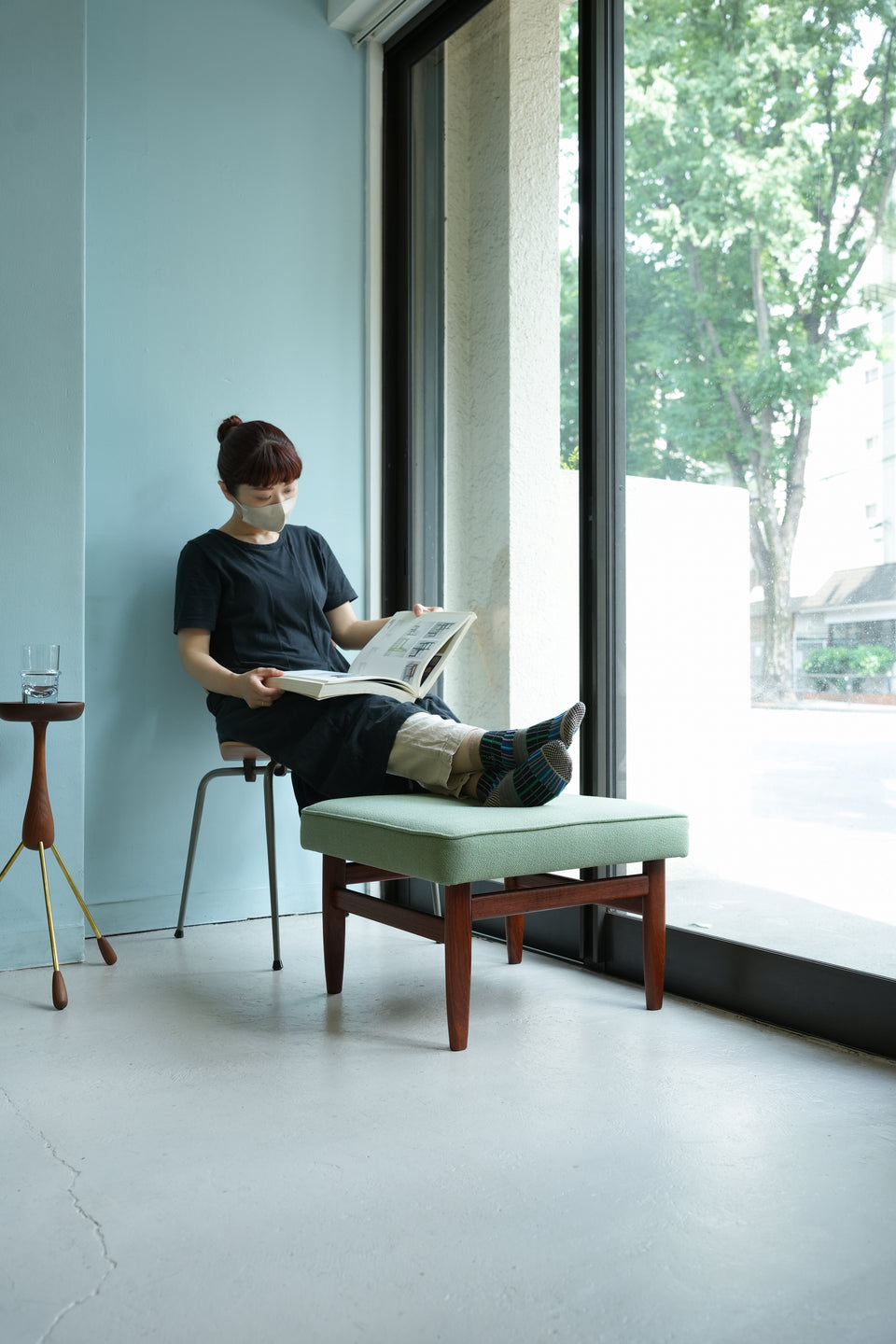Scandinavian Vintage Foot Stool Ottoman/北欧ヴィンテージ オットマン 足置き チーク材