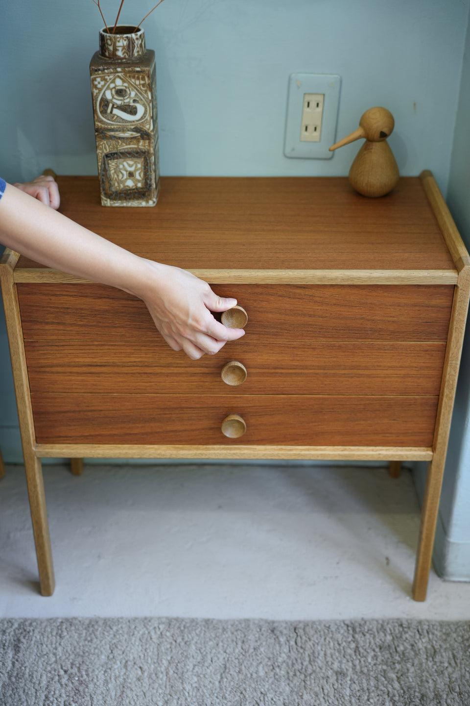 Swedish Vintage Small Side Chest 3drawer/スウェーデンヴィンテージ スモールサイドチェスト 3段 北欧家具