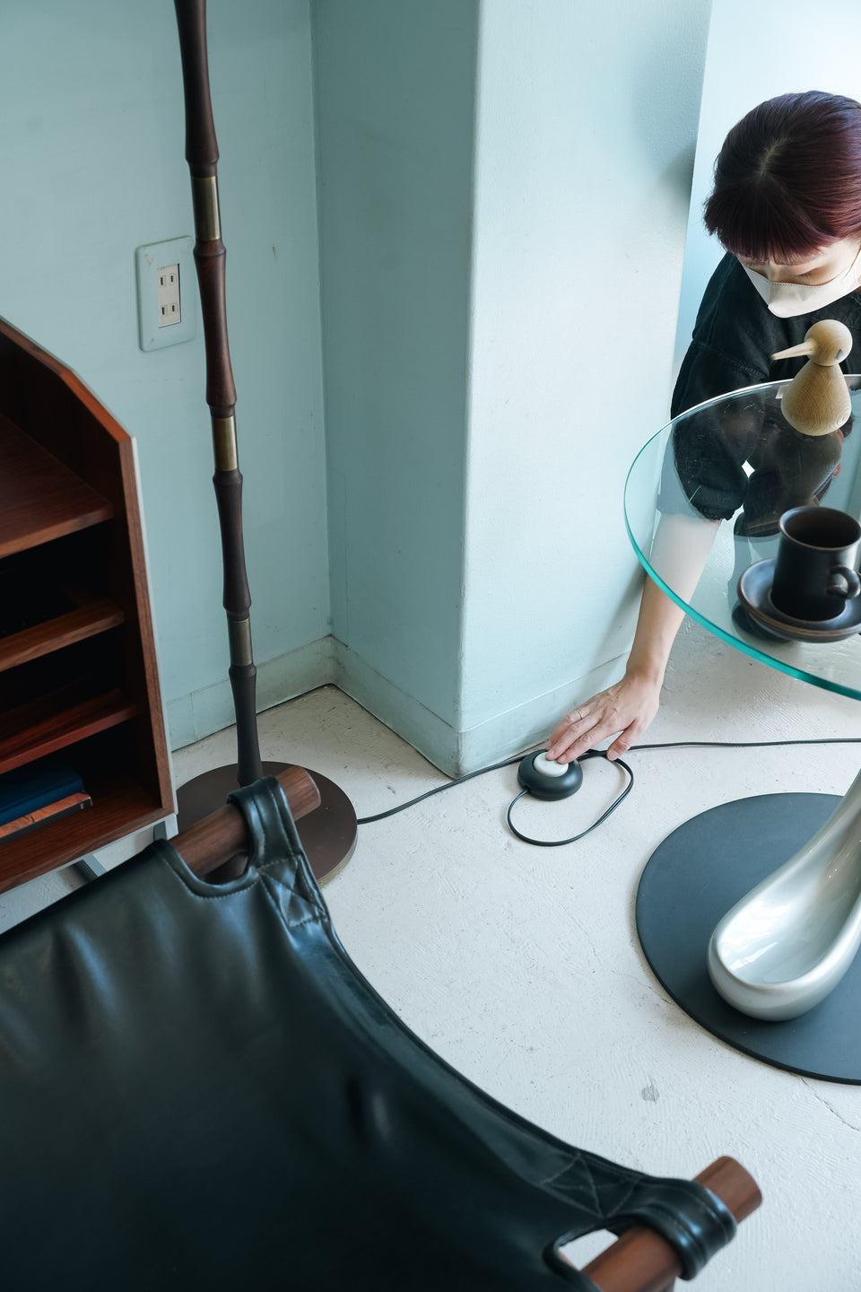 Danish Vintage Rosewood Brass Floor Stand Light/デンマークヴィンテージ フロアスタンドライト ローズウッド材 北欧インテリア