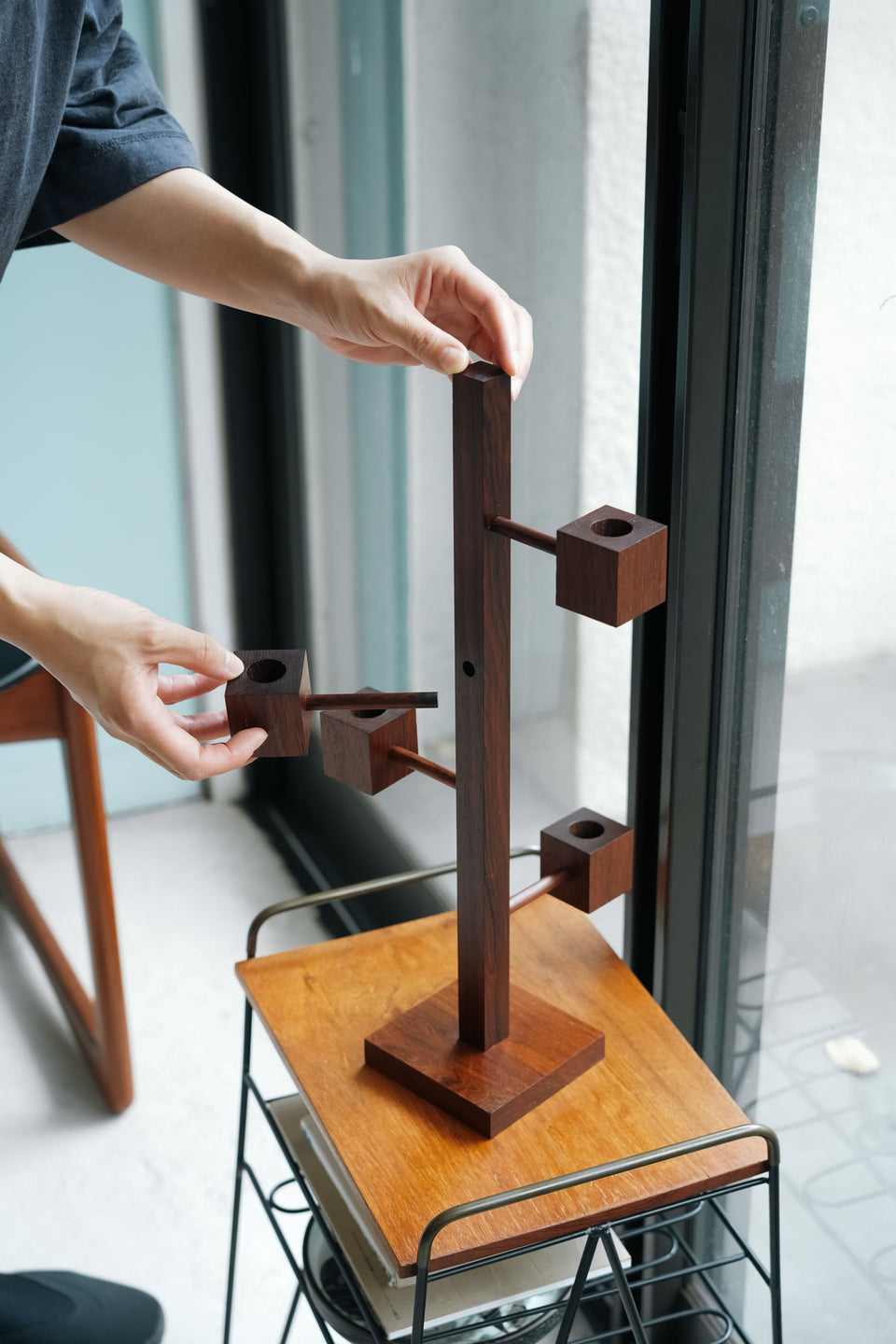 Danish Vintage Rosewood Candle Holder Stand/デンマークヴィンテージ キャンドルホルダー スタンド ローズウッド材 北欧インテリア