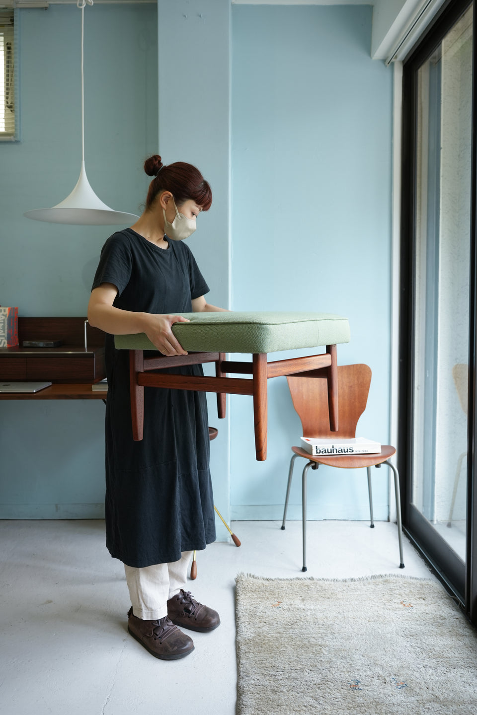 Scandinavian Vintage Foot Stool Ottoman/北欧ヴィンテージ オットマン 足置き チーク材