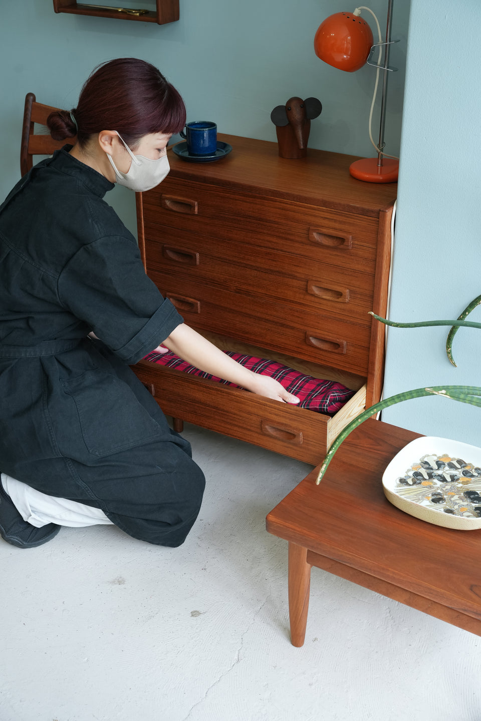 Danish Vintage Teakwood 4drawer Chest/デンマークヴィンテージ 4段チェスト チーク材 収納 北欧家具