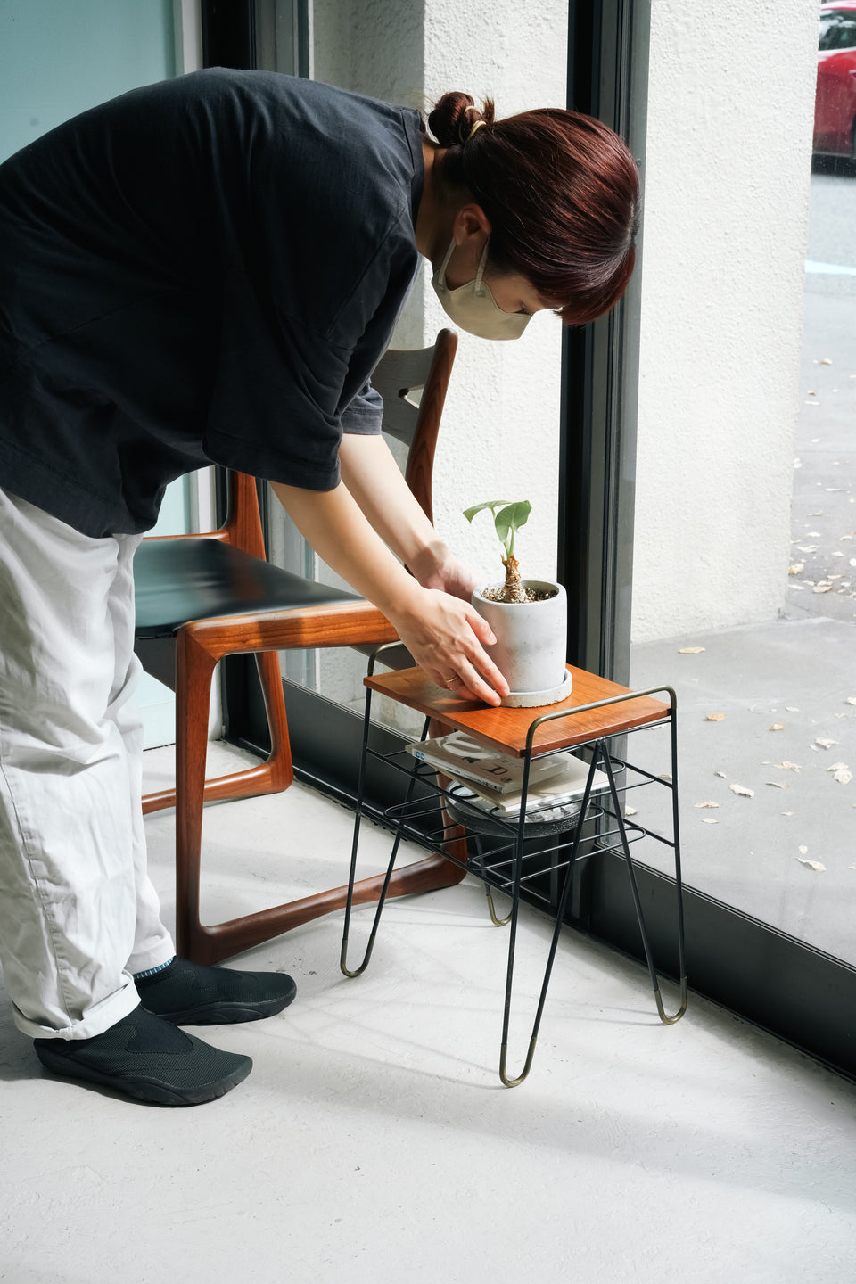 Danish Vintage Side Table Teak & Iron/デンマークヴィンテージ サイドテーブル チーク材 アイアン 北欧家具