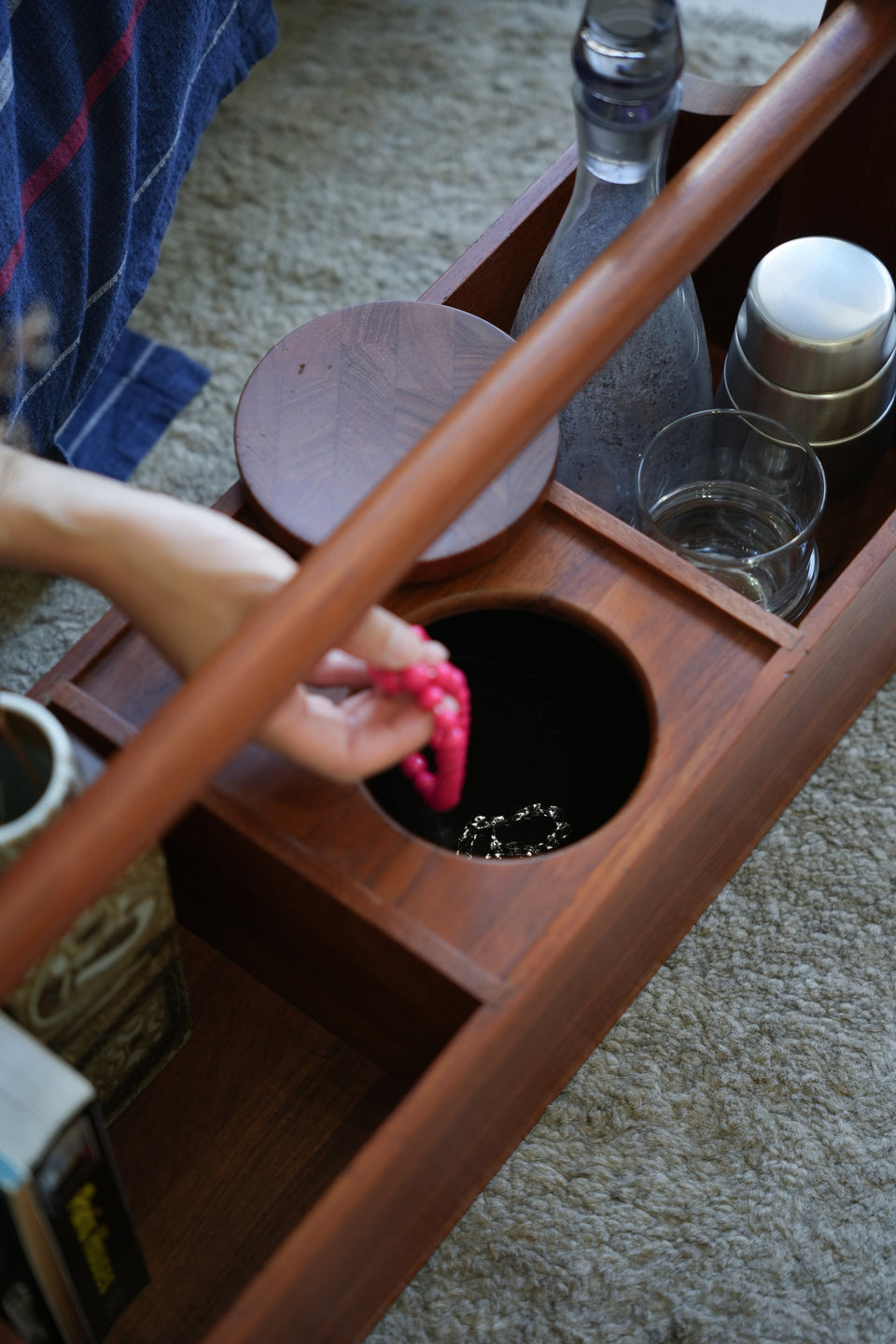 Danish Vintage NISSEN Bar Caddy Teakwood/デンマークヴィンテージ ニッセン バーキャディー チーク材 北欧インテリア