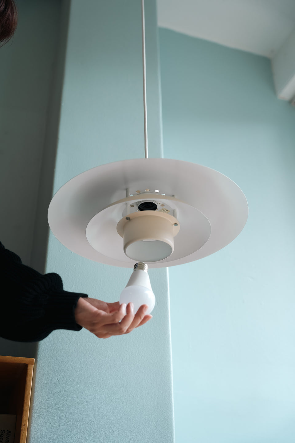 Danish Vintage Form-Light Pendant Light Soft Pink Color/デンマークヴィンテージ フォームライト ペンダントライト 照明 北欧インテリア