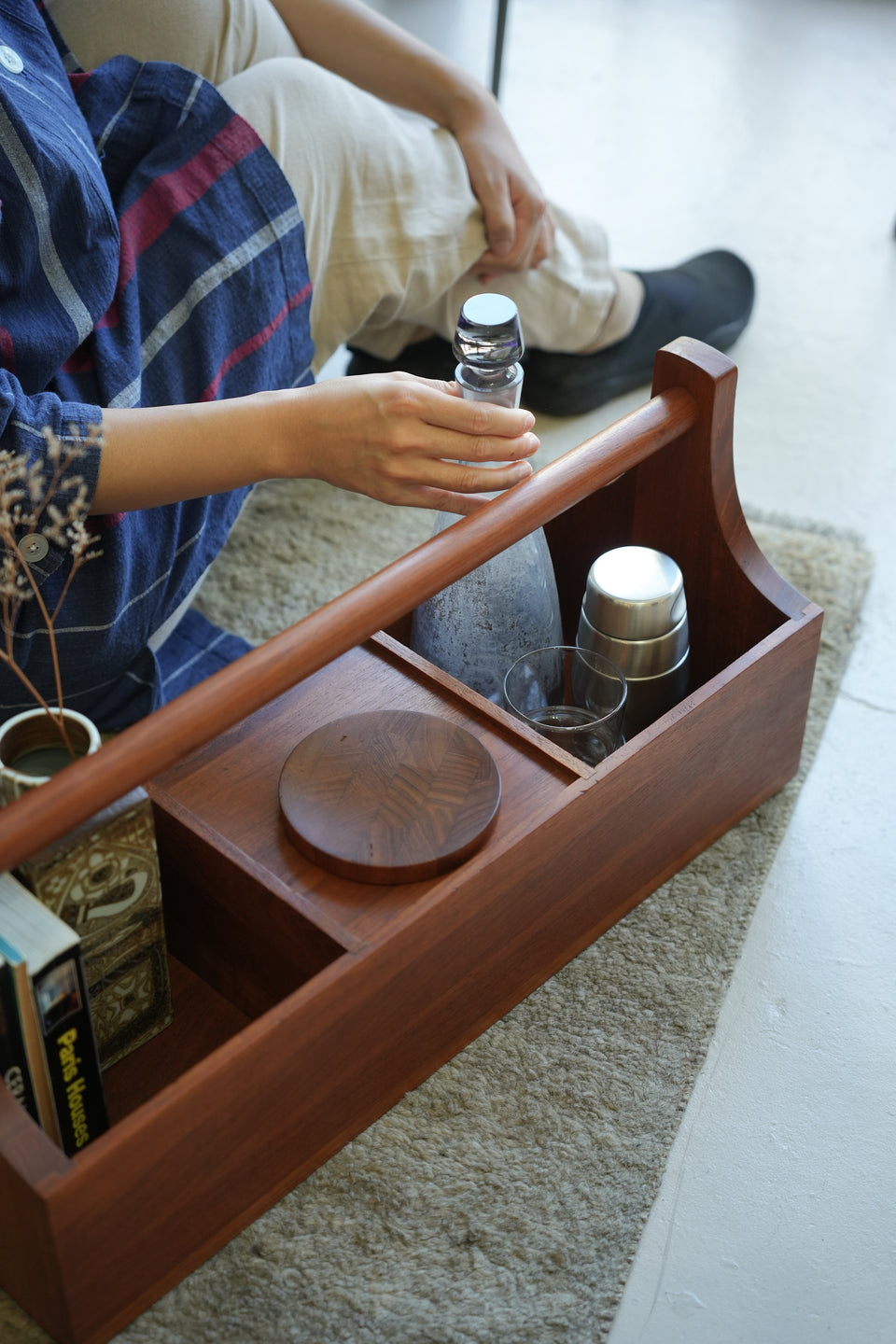 Danish Vintage NISSEN Bar Caddy Teakwood/デンマークヴィンテージ ニッセン バーキャディー チーク材 北欧インテリア