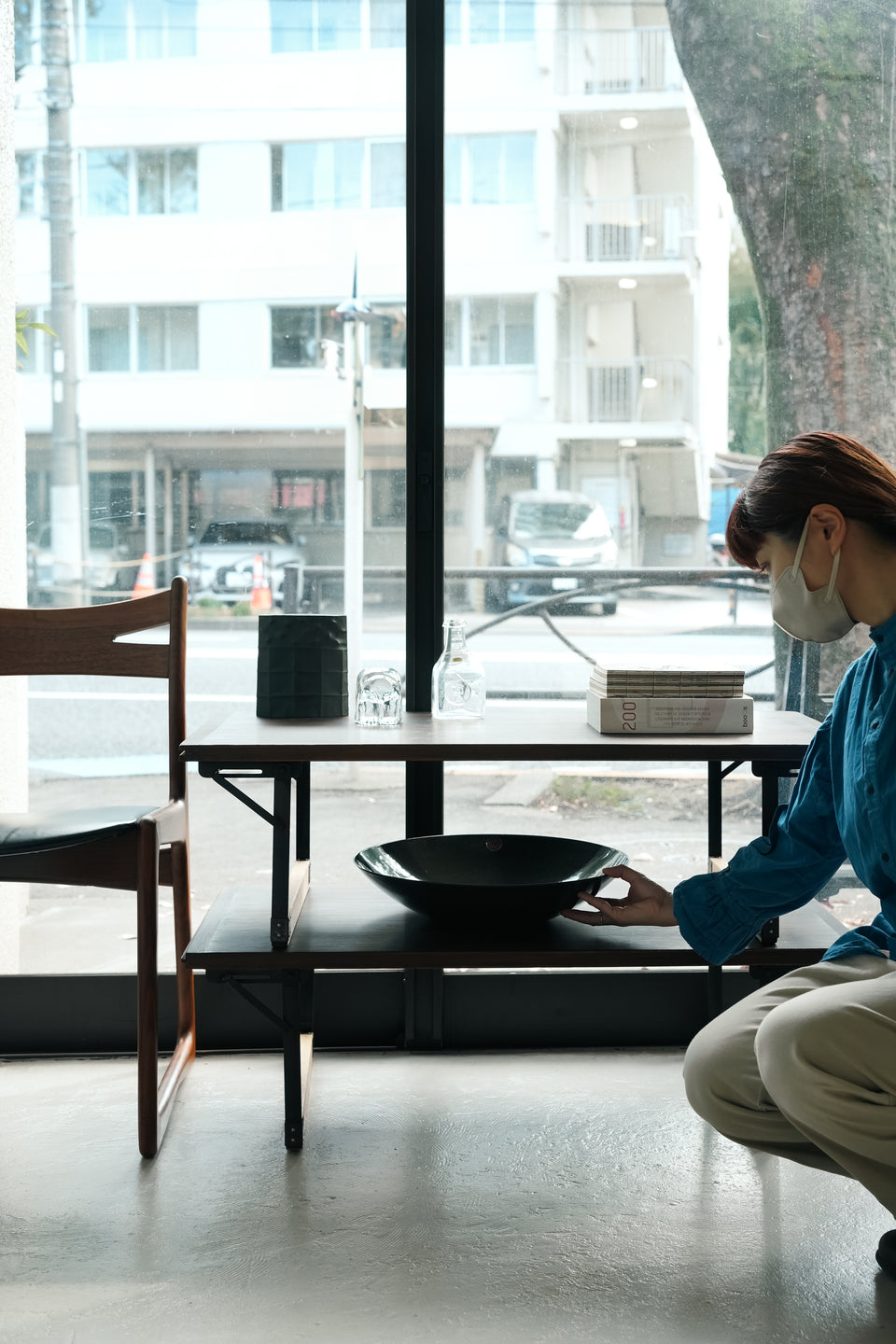 Japanese Vintage Folding Low Table/ジャパンヴィンテージ 裁ち台 作業台 折りたたみ ローテーブル 2台セット