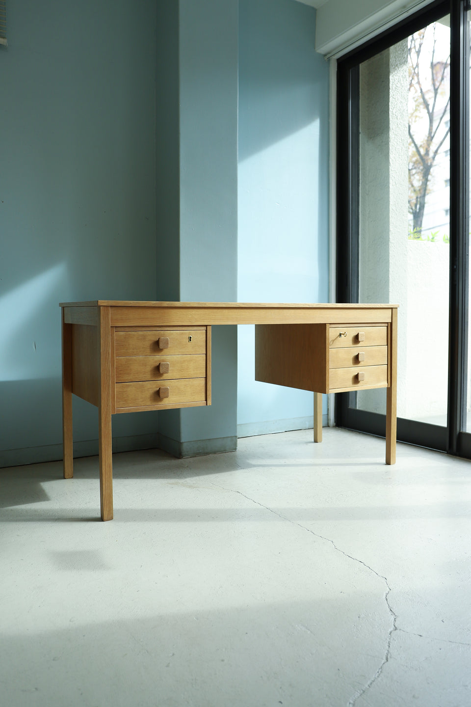 Danish Vintage Domino Møbler Desk/デンマークヴィンテージ ドミノモブラー デスク 両袖机 北欧家具
