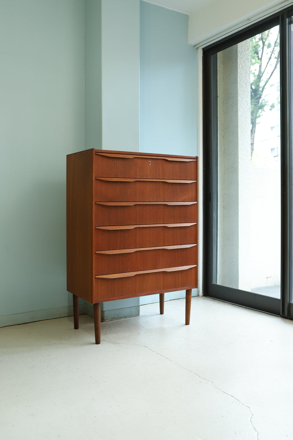 Danish Vintage 6Drawer High Chest/デンマークヴィンテージ ハイチェスト 6段 北欧家具 チーク材