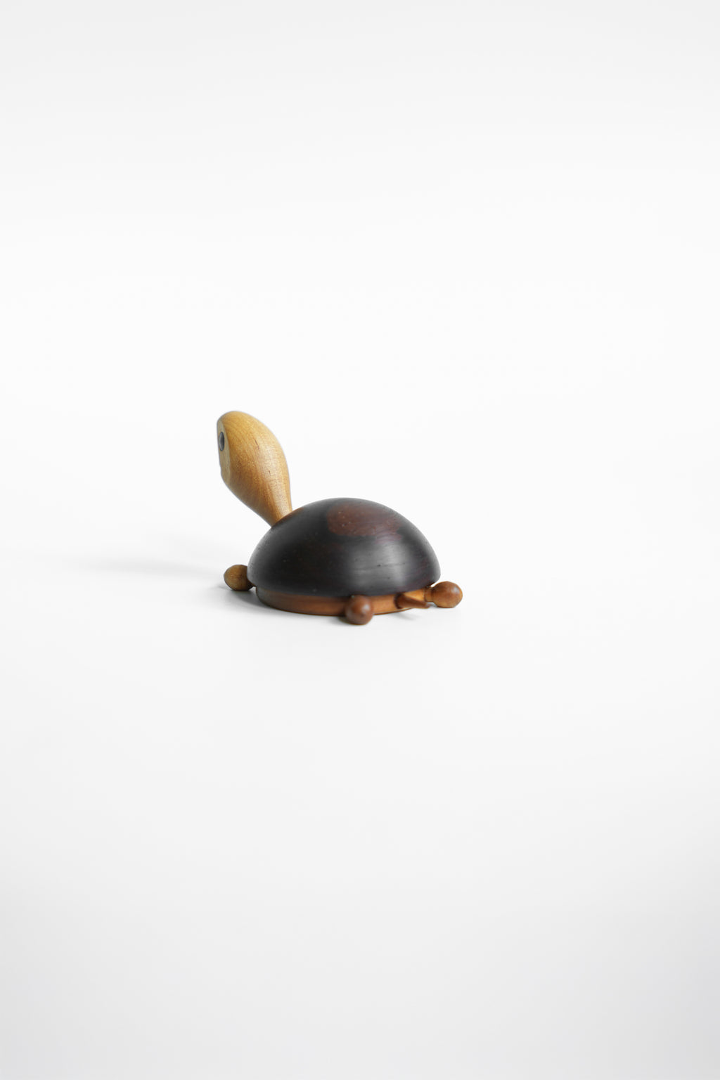 デンマークヴィンテージ カメのオブジェ 木製 北欧インテリア/Danish