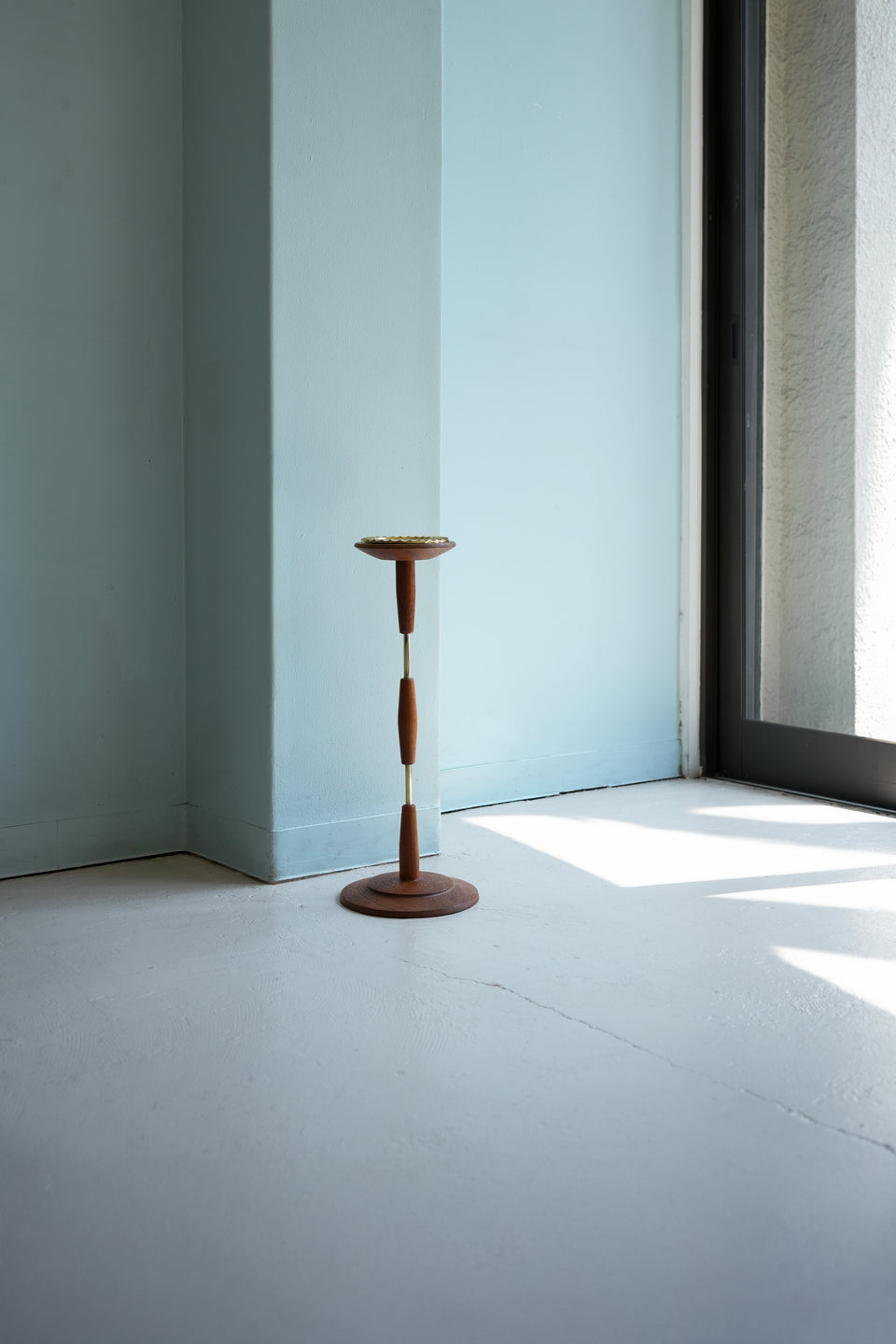 Danish Vintage Teak and Brass Pedestal/デンマークヴィンテージ スタンド チーク材 真鍮 北欧インテリア