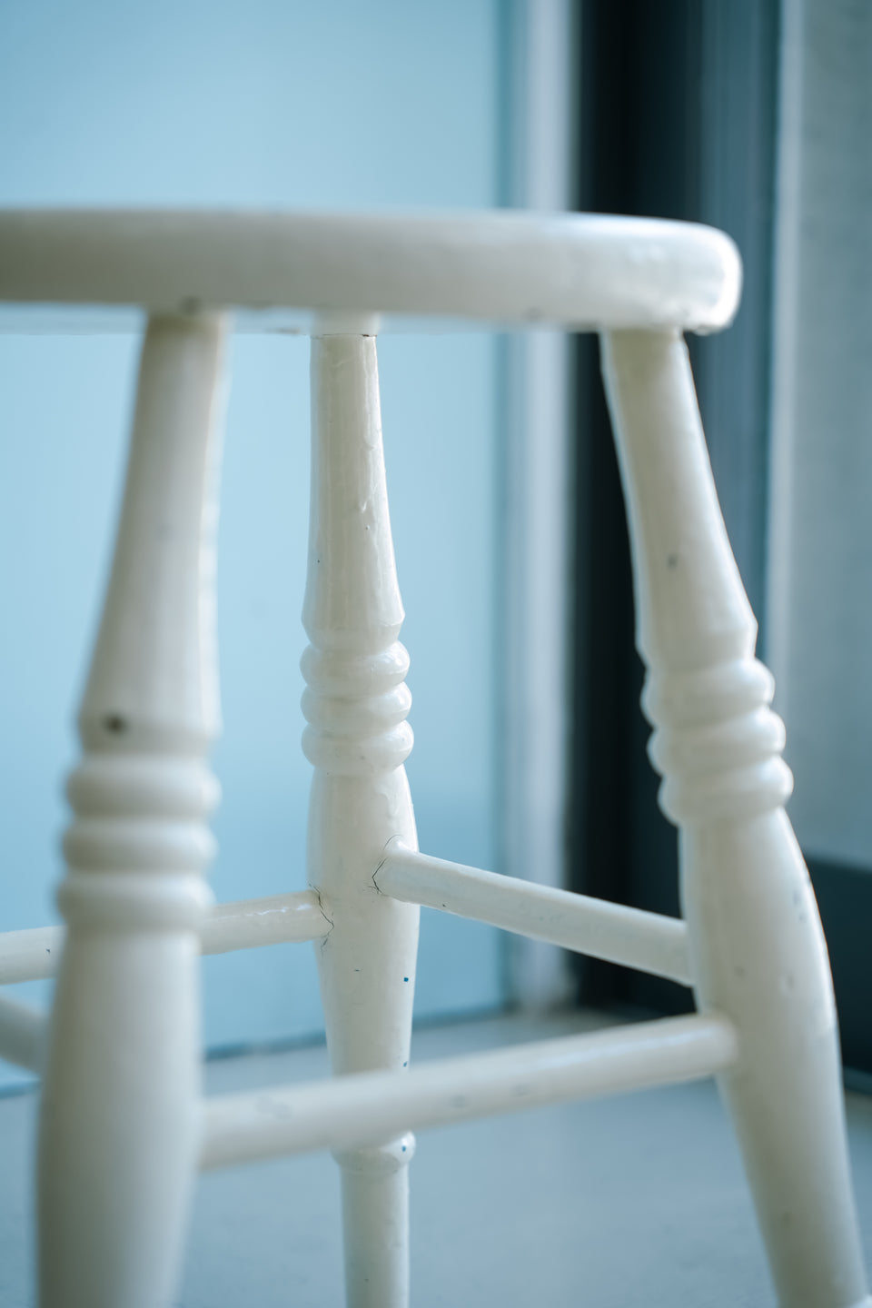 Euro Vintage Painted Stool/ヨーロッパヴィンテージ 丸いスツール