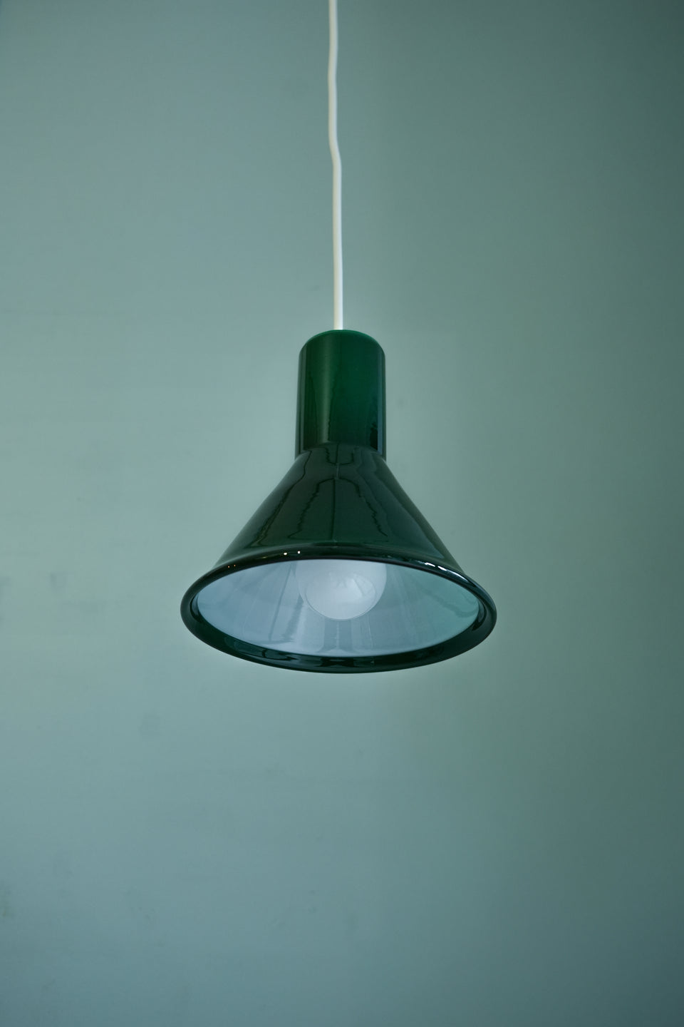 Green Holmegaard P&T Small Pendant Michael Bang/グリーン ホルムガード ペンダントライト 照明 デンマークヴィンテージ