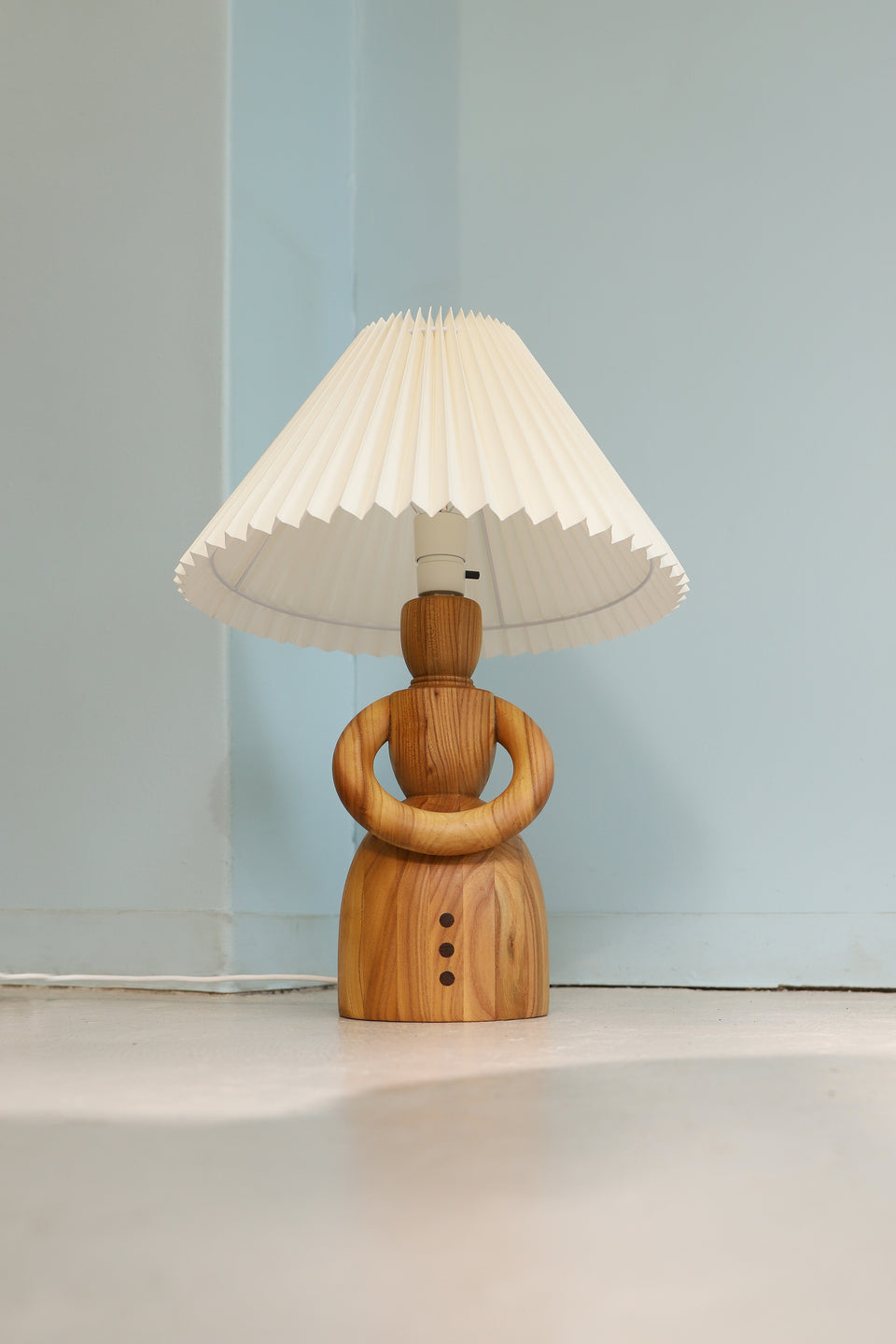 Danish Vintage Wooden Doll Lamp/デンマークヴィンテージ テーブルランプ 木製 寄木 間接照明
