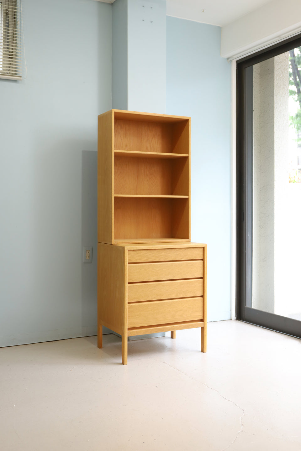 Scandinavian Vintage Bookcase Chest Oakwood/北欧ヴィンテージ ブックケース 本棚 シェルフ チェスト オーク材