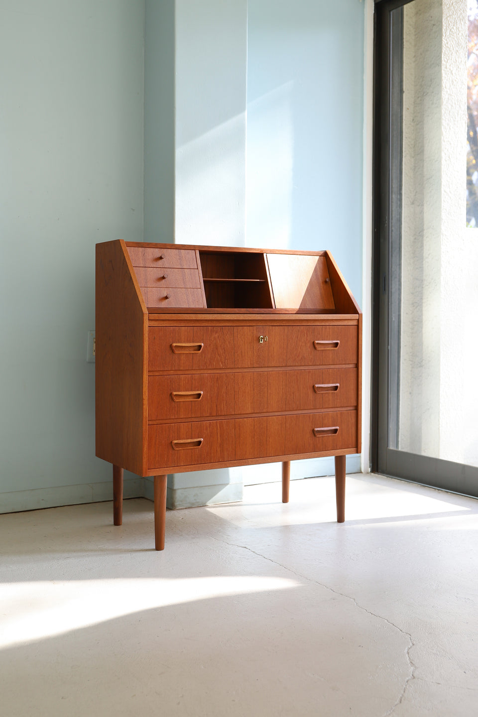 Writing Bureau Dresser Teakwood Danish Vintage/デンマークヴィンテージ ライティングビューロー ドレッサー チーク材 北欧家具