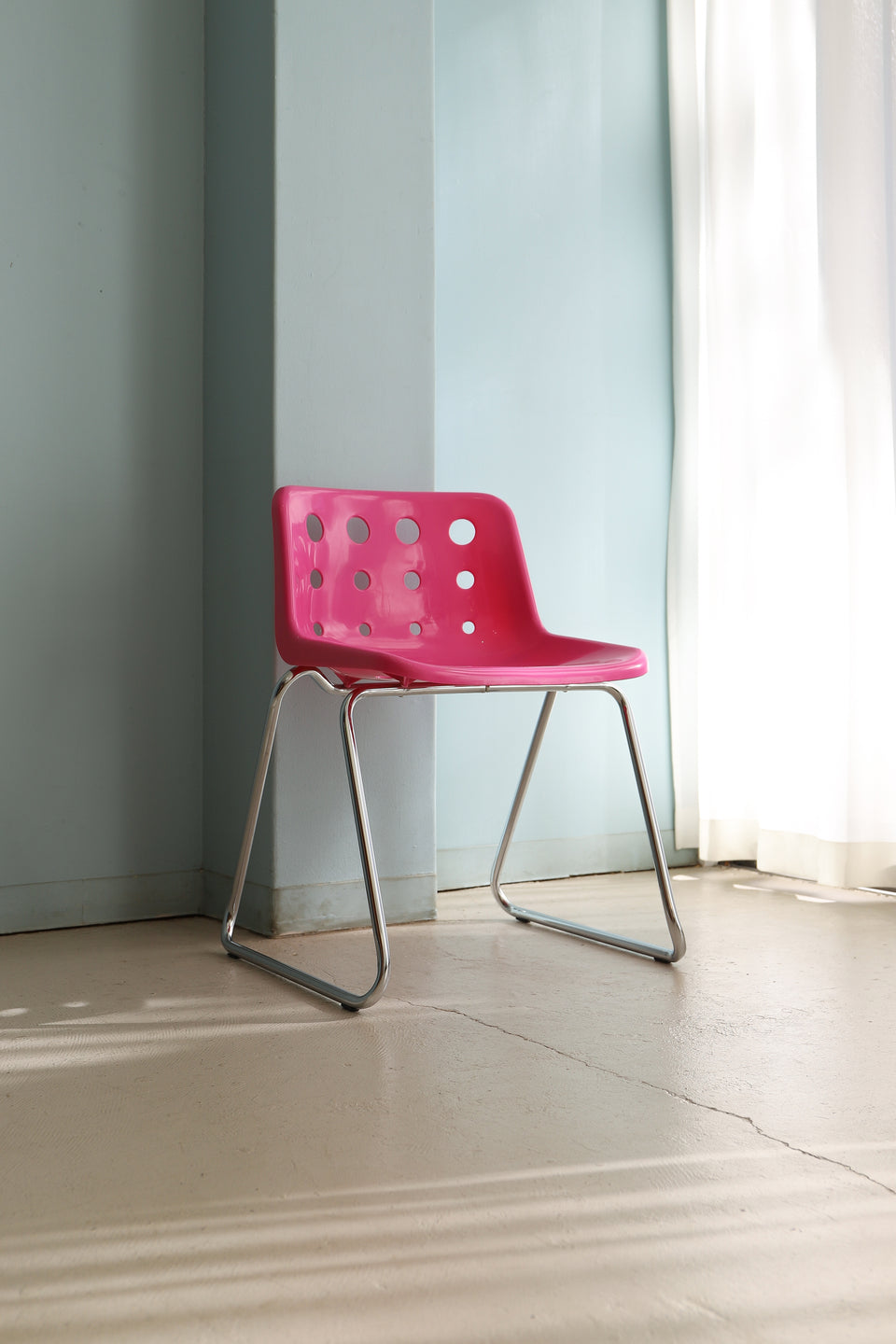 Polo Chair Robin Day Sled Base Pink/ロビン・デイ ポロチェア スタッキング ピンク イギリスデザイン
